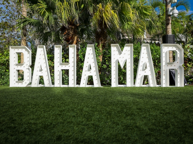 Baha Mar Sign for photo opportunity overlooking the ocean