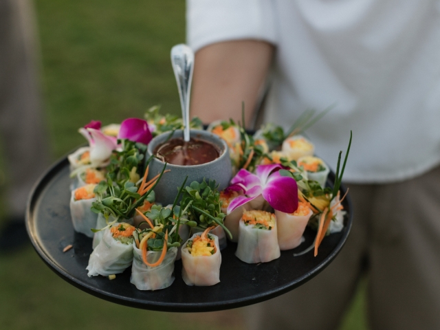 A Hawaiian sushi appetizer.